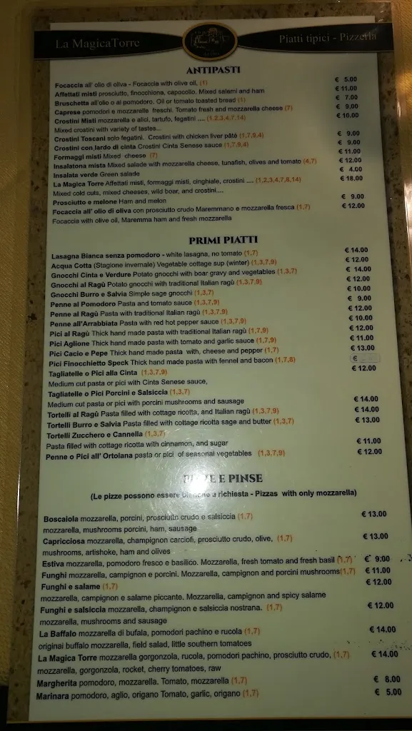 Menu_B&B La Magica Torre_Pitigliano_image_1
