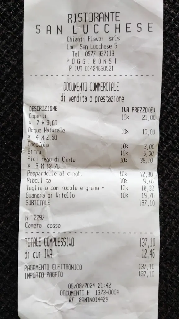 Thomas XY_Ristorante San Lucchese_Poggibonsi_recensione