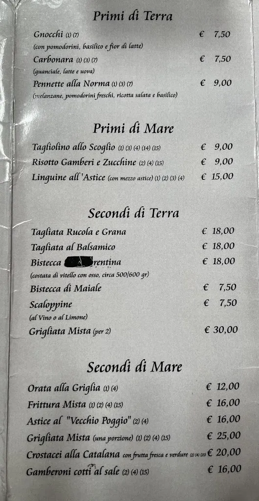 Menu_Osteria Pizzeria Il Vecchio Poggio_Poggio A Caiano_immagine_1