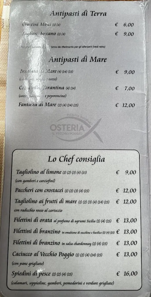 Menu_Osteria Pizzeria Il Vecchio Poggio_Poggio A Caiano_immagine_2