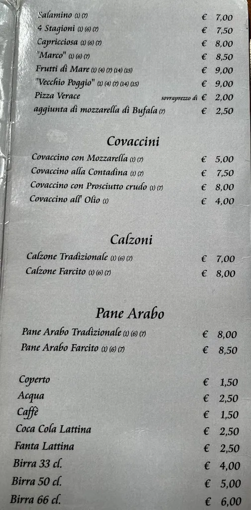 Menu_Osteria Pizzeria Il Vecchio Poggio_Poggio A Caiano_immagine_3