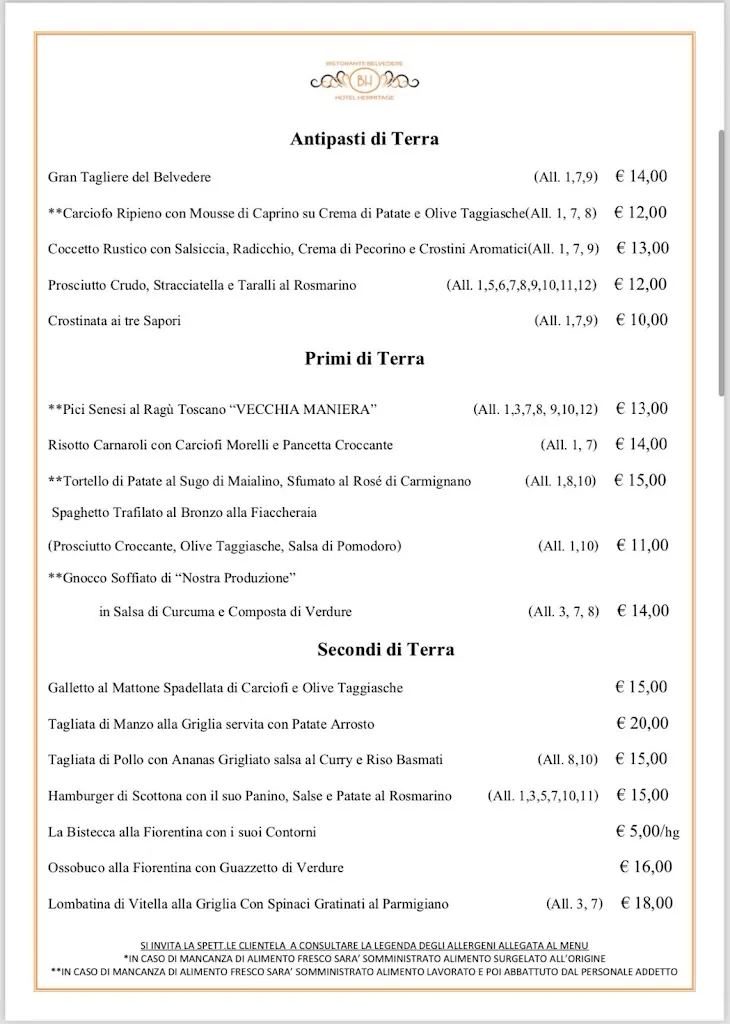 Menu_Ristorante Belvedere all'Hermitage_Poggio A Caiano_image_1