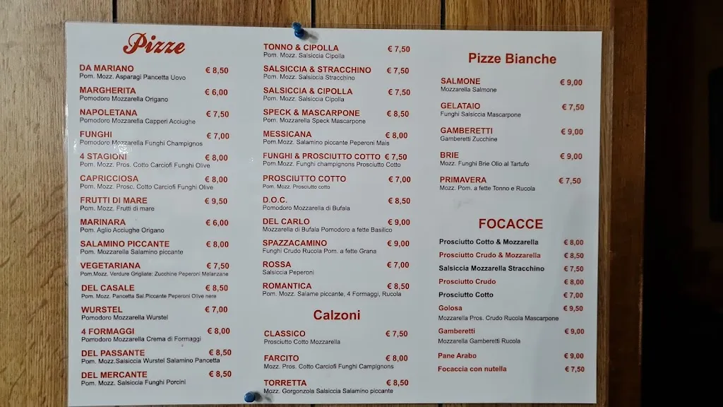 Menu_Pizzeria Ristorante Da Mariano_Porcari_image_1