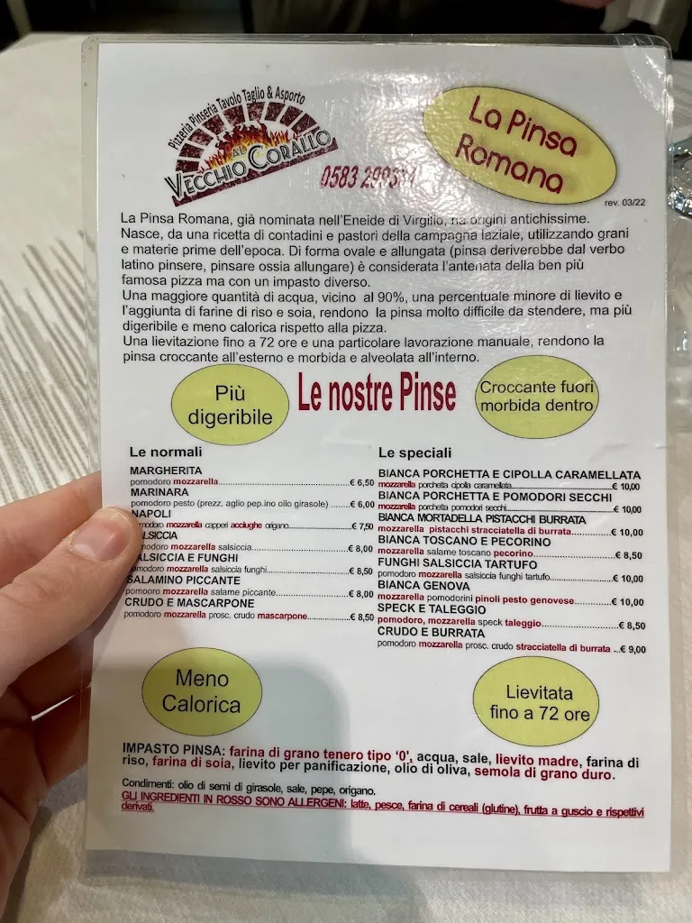 Menu_🪸Al Vecchio Corallo Pizzeria Pinseria 🪸_Porcari_immagine_1