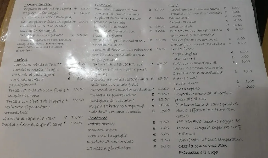 Menu_Osteria San Francesco e il Lupo_Pontremoli_image_1