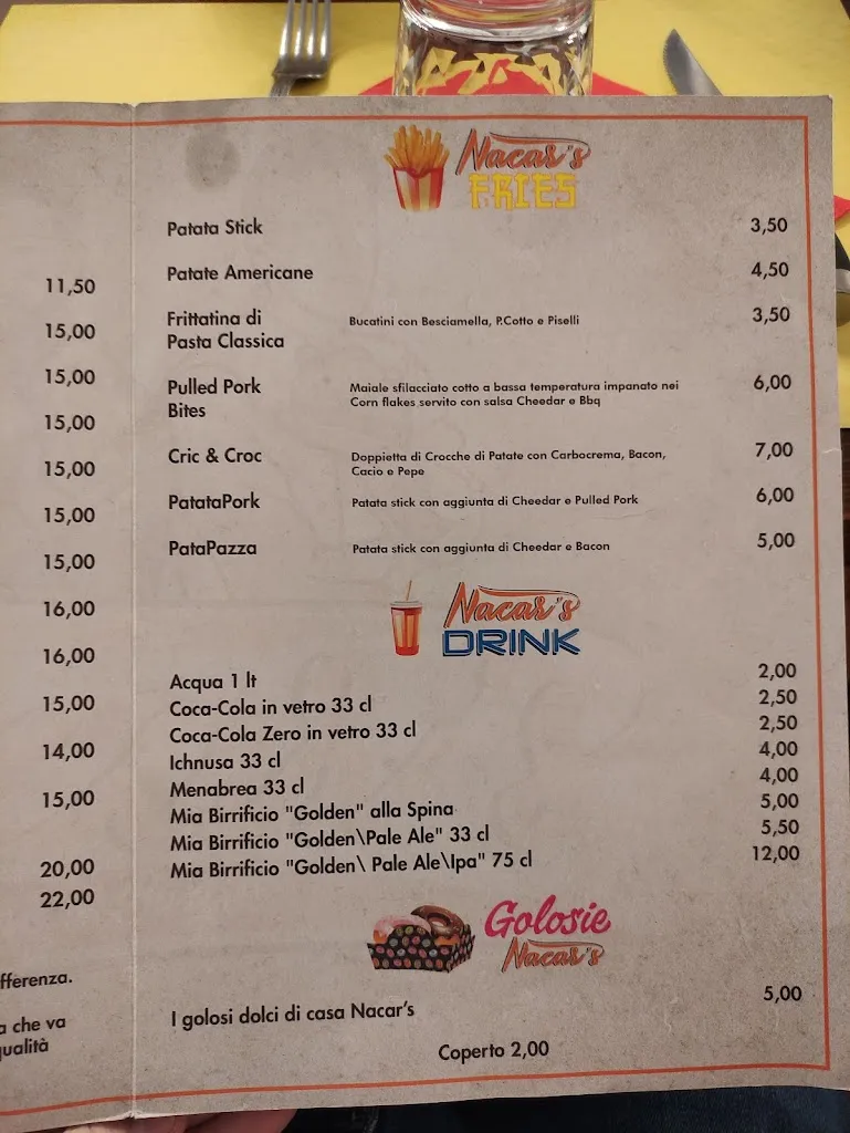 Menu_Nacar's Steak N’Burger_Pontedera_image_1