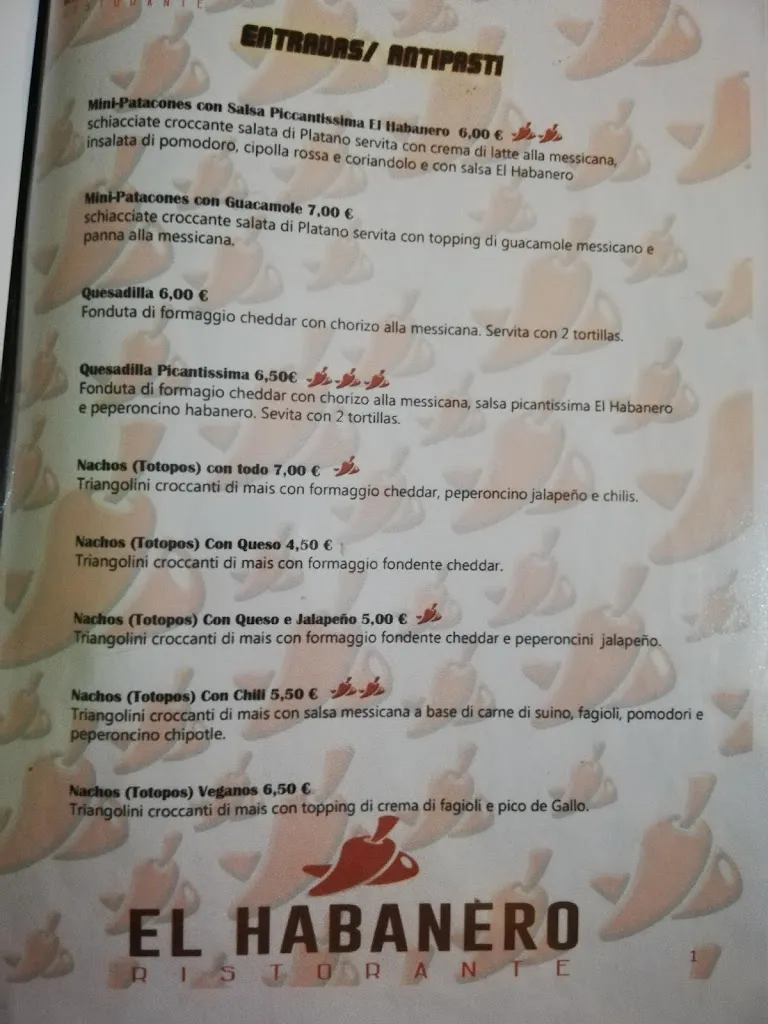 Menu_El Habanero_Pontedera_immagine_1