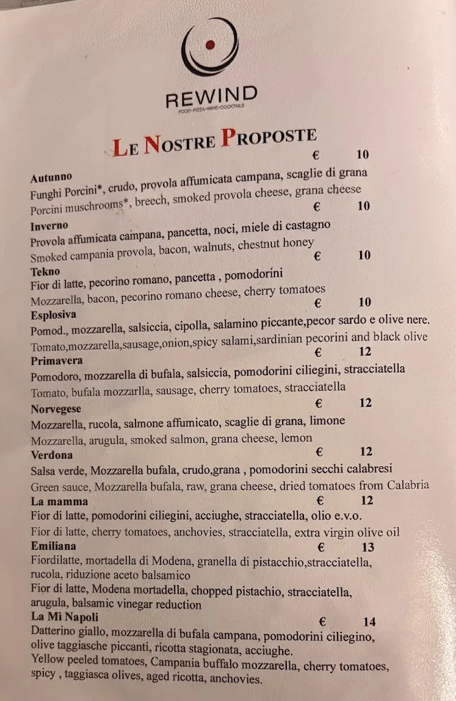 Menu_Rewind Pizzeria Ristorante Wine bar & cocktail bar_Pontedera_image_2