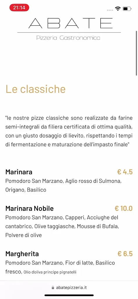 Menu_Abate - Pizzeria Gastronomica_Castel di Sangro_image_2