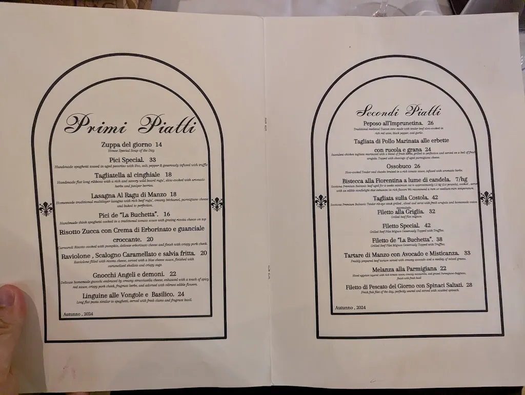 Menu_La Buchetta Food & Wine Restaurant_Province of Florence_image_2