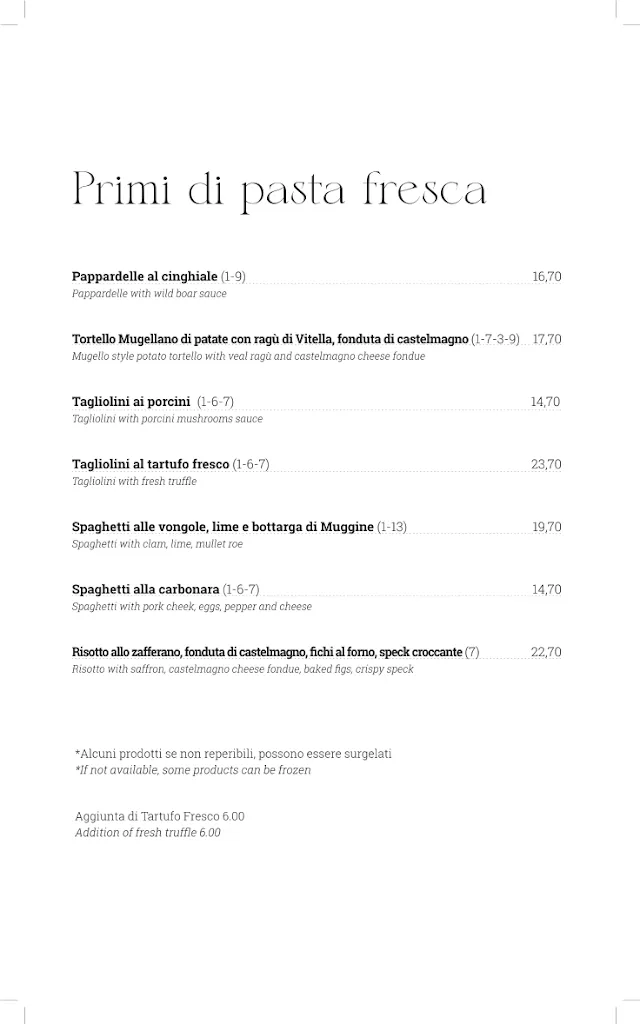 Menu_Ristorante dei Rossi Ponte Vecchio_Province of Florence_image_4