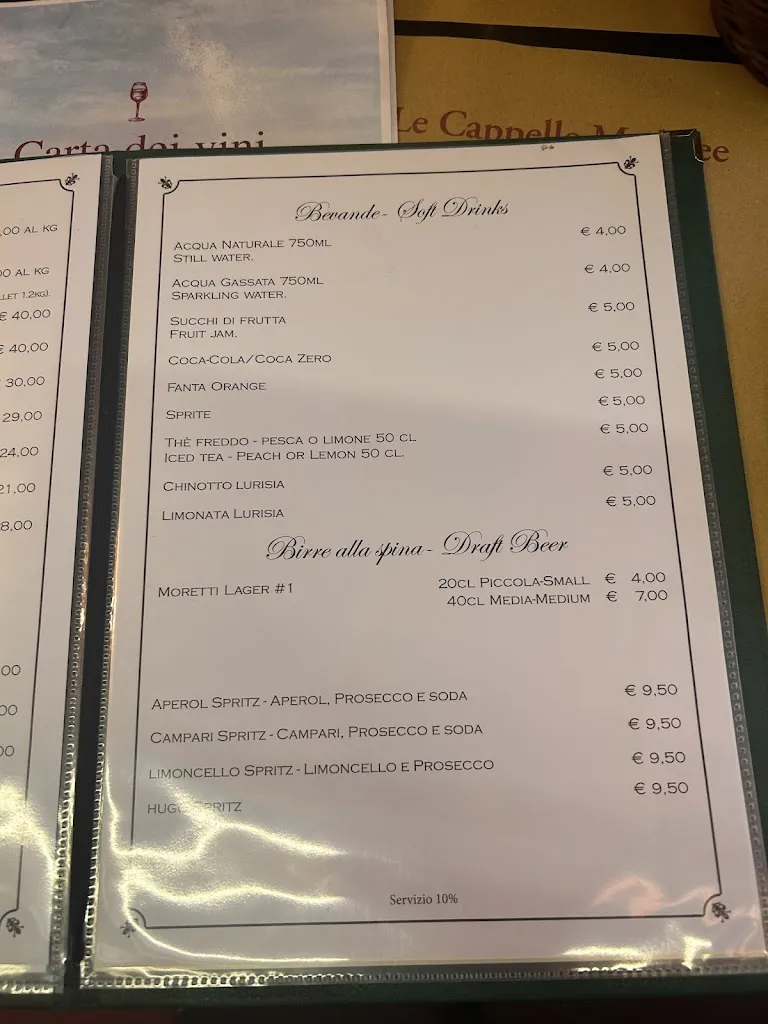 Menu_Le Cappelle Medicee Restorante_Province of Florence_image_2