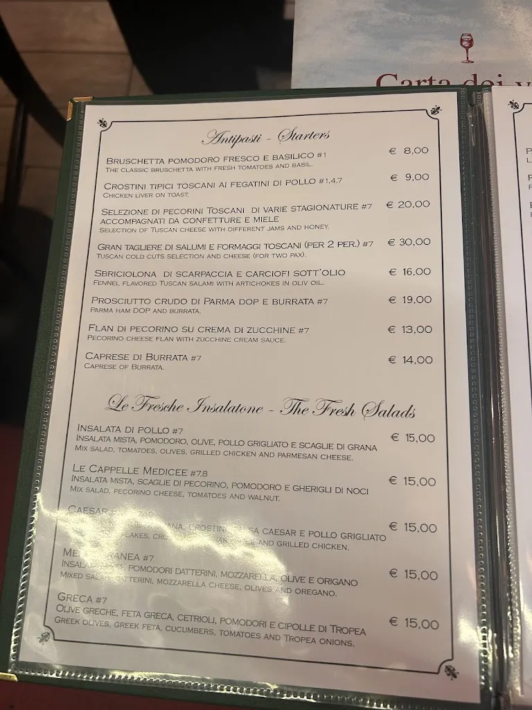 Menu_Le Cappelle Medicee Restorante_Province of Florence_image_3