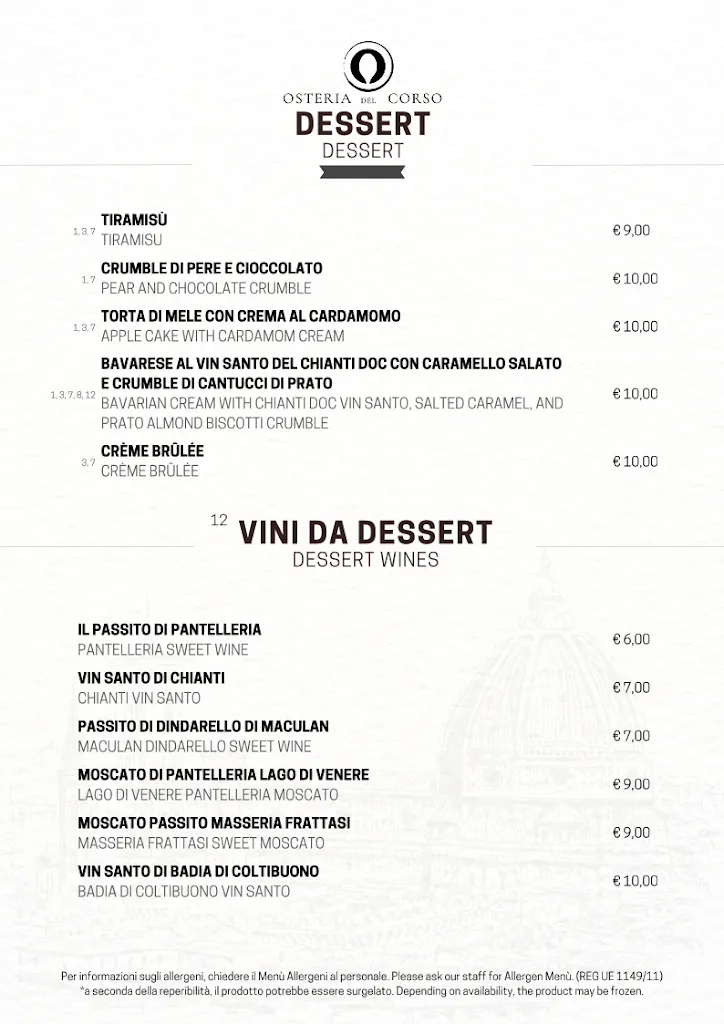 Menu_Osteria del Corso_Province of Florence_image_4