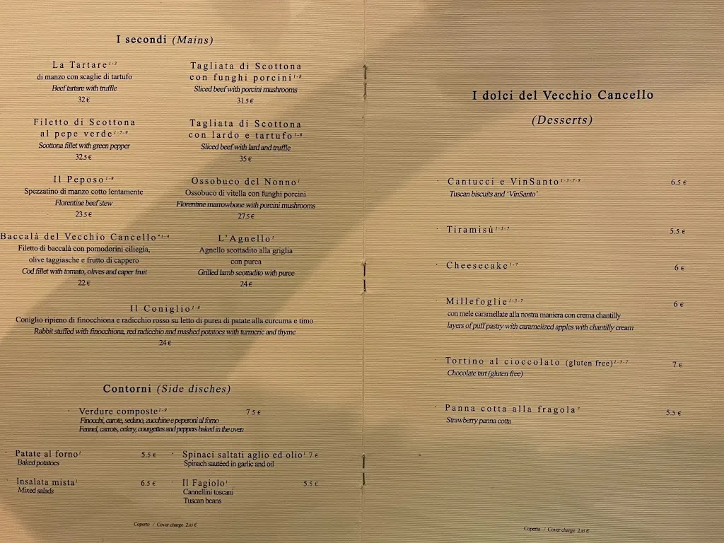Menu_Osteria Vecchio Cancello_Province of Florence_image_4