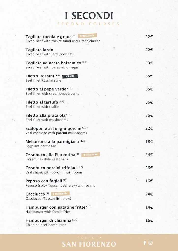 Menu_Osteria San Fiorenzo_Province of Florence_image_3