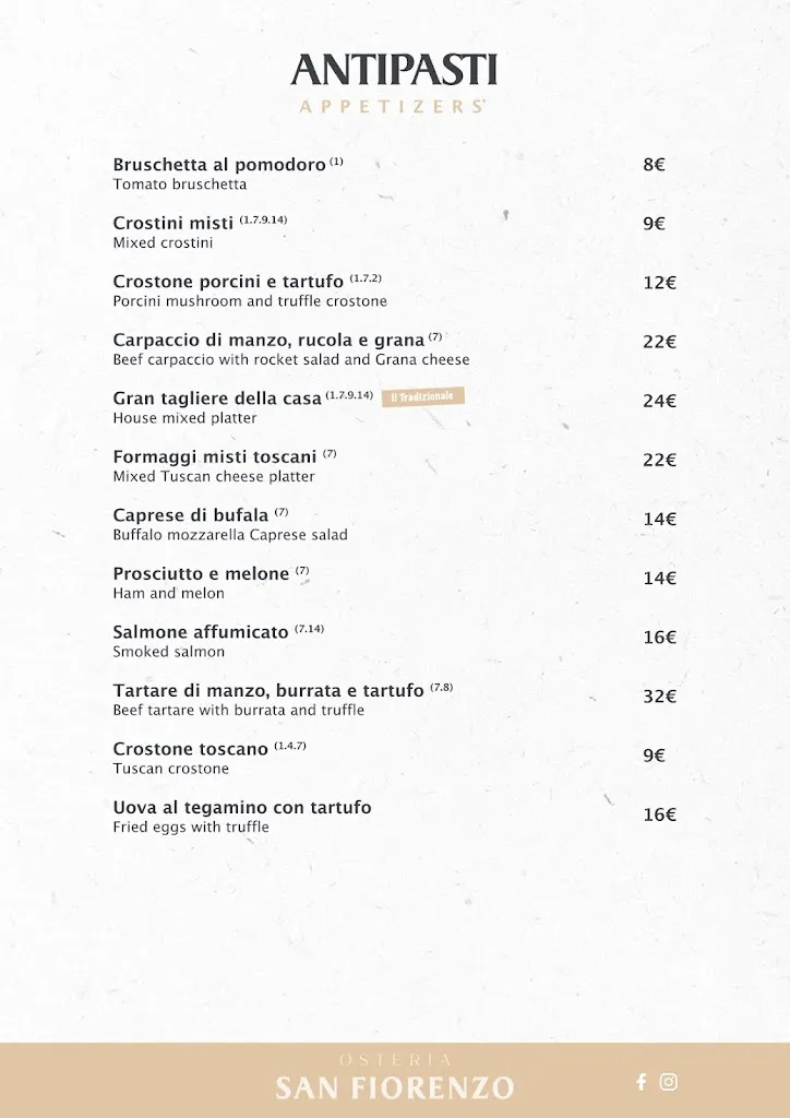 Menu_Osteria San Fiorenzo_Province of Florence_image_4