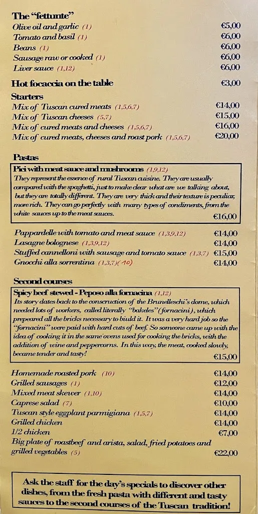 Menu_La Fettunta_Province of Florence_image_1