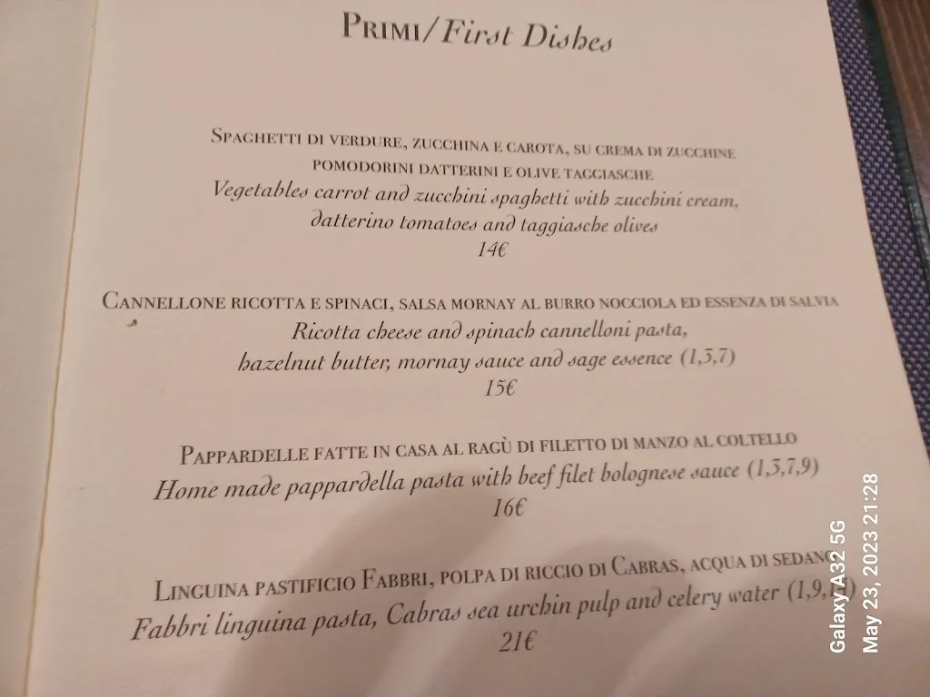 Menu_Il Vezzo_Province of Florence_image_2