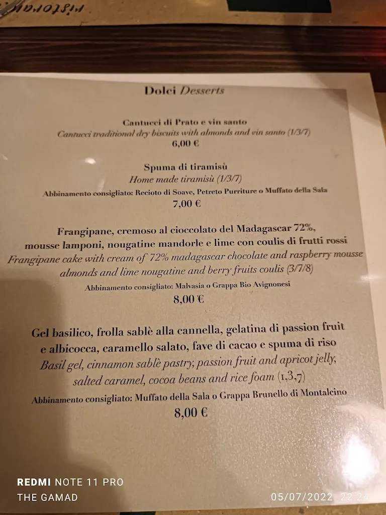 Menu_Il Vezzo_Province of Florence_image_3