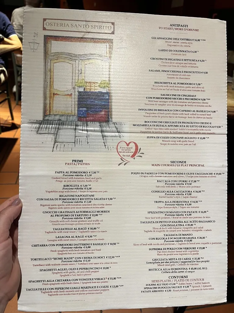 Menu_Osteria Santo Spirito_Province of Florence_image_1