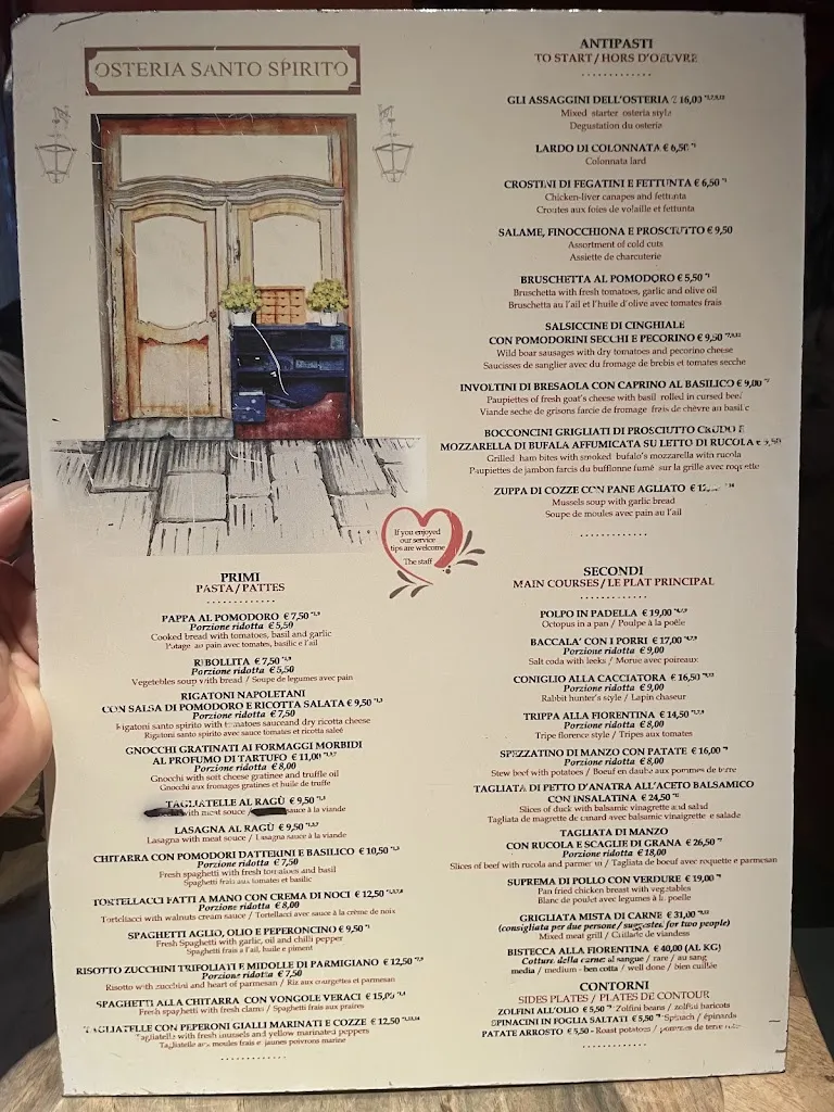 Menu_Osteria Santo Spirito_Province of Florence_image_3