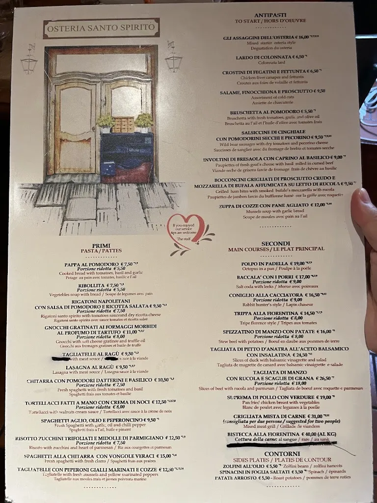 Menu_Osteria Santo Spirito_Province of Florence_image_4