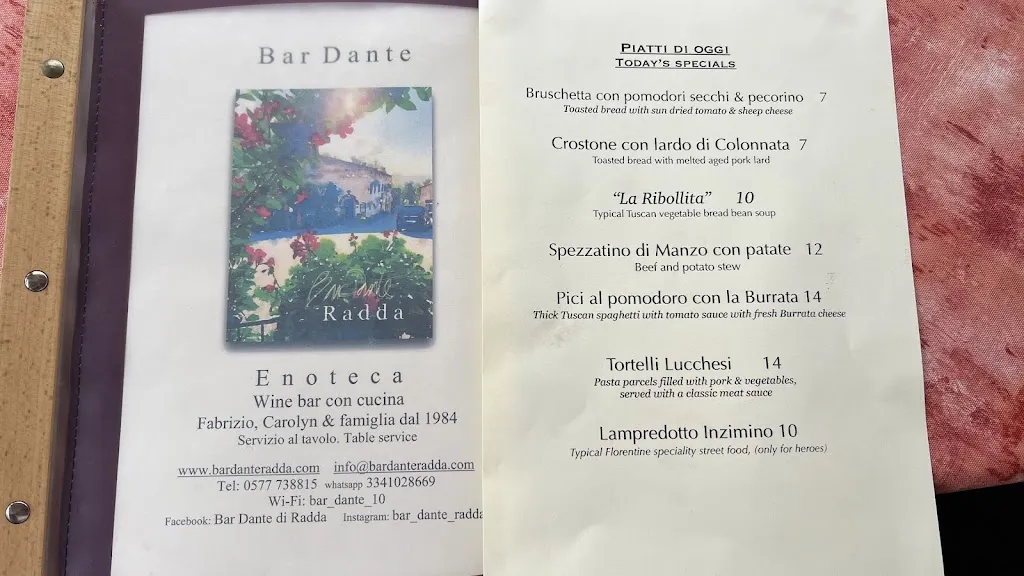 Menu_Bar Dante Alighieri_Radda in Chianti_image_2