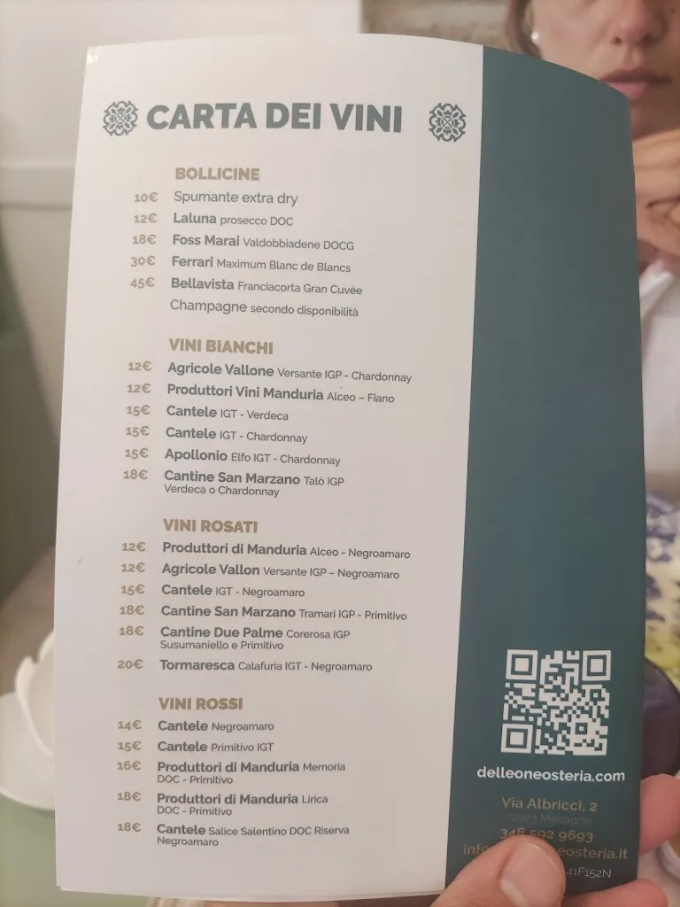 Menu_Osteria del leone_Mesagne_image_1
