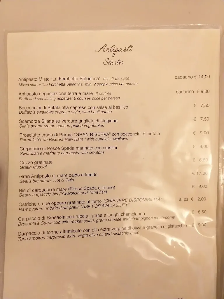 Menu_La forchetta Salentina_Mesagne_image_2
