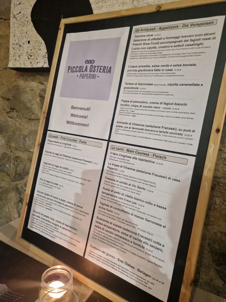 Menü_Piccola Osteria Paperini_Riparbella_Bild_2