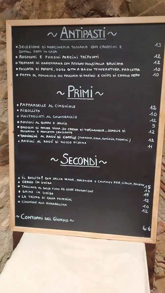 Menü_Piccola Osteria Paperini_Riparbella_Bild_3