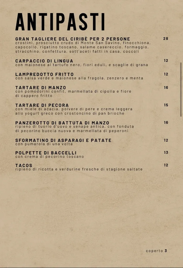 Menu_Ciribè trattoria Toscana_Provincia di Prato_image_2