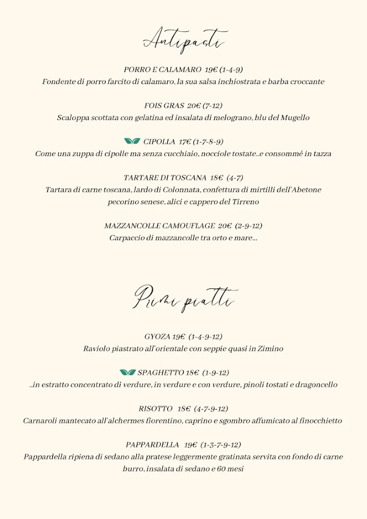 Menü_Ristorante Le Cento Buche_Provincia di Prato_Bild_1