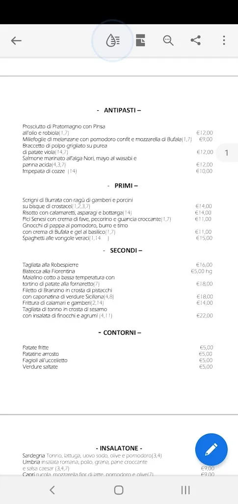 Menu_Operà Art Restaurant_Provincia di Prato_image_2
