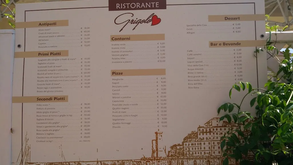 Menu_Ristorante di PESCE fronte mare Il Grigolo anche per GRUPPI - PIATTI anche senza GLUTINE - Rio Marina - Isola d'Elba_Rio nell'Elba_image_2