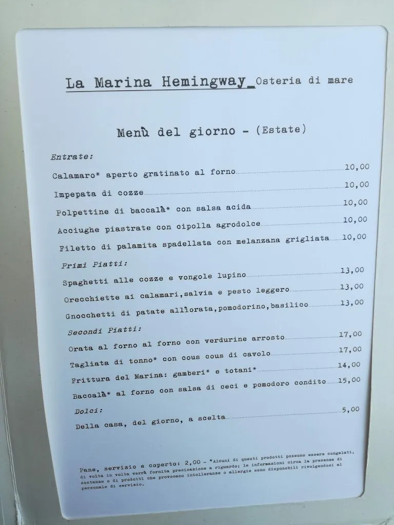 Menu_Ristorante Marina Hemingway_Rosignano Marittimo_image_3