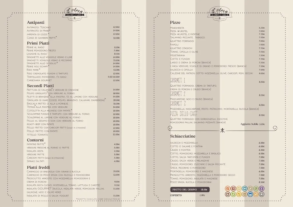 Menu_L’Arca Ristorante Pizzeria - Bar&Pasticceria_Rosignano Marittimo_immagine_1