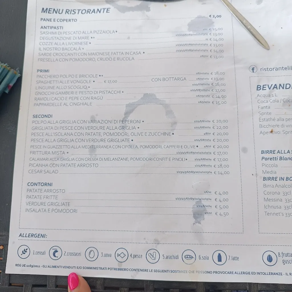 Menu_Ristorante Il Lillatro Locanda di Mare_Rosignano Marittimo_image_1