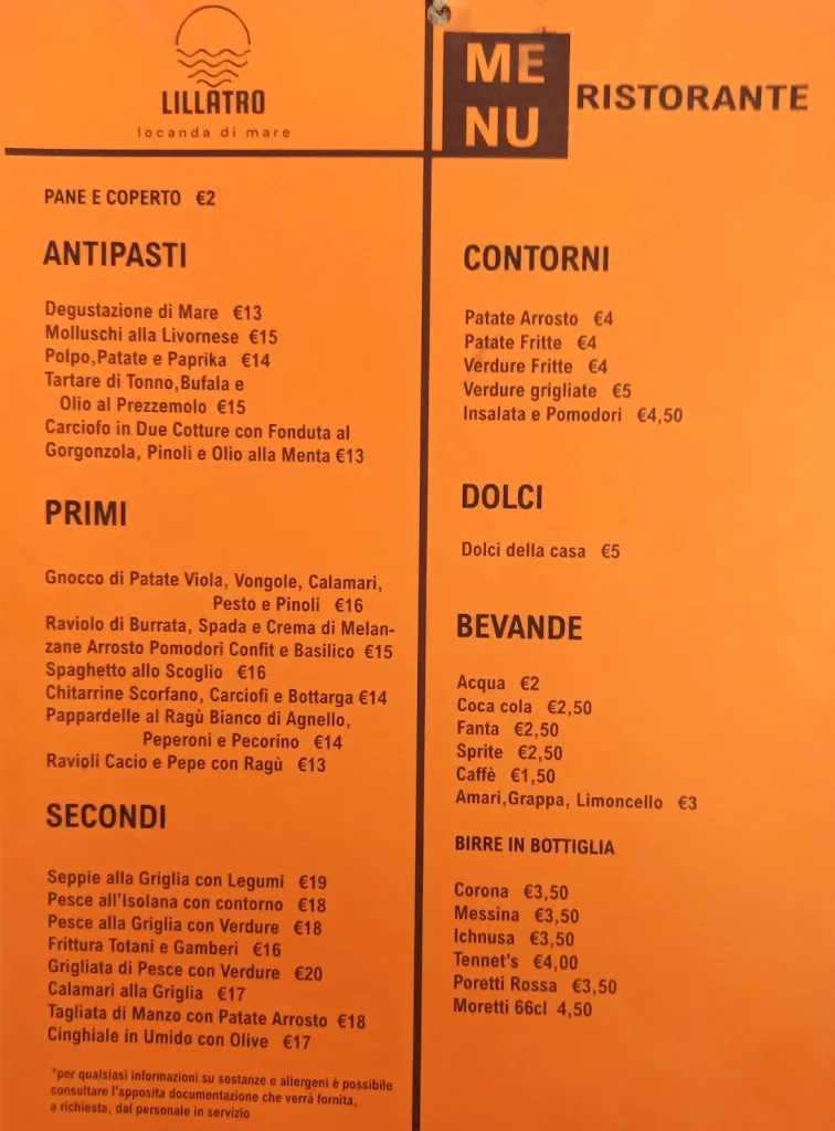 Menu_Ristorante Il Lillatro Locanda di Mare_Rosignano Marittimo_image_4