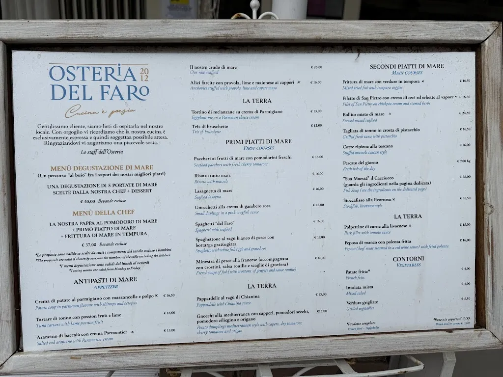 Menu_Osteria del Faro_Rosignano Marittimo_image_1