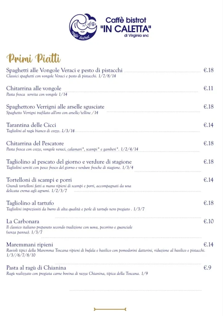 Menu_In Caletta Caffè Bistrot_Rosignano Marittimo_image_4