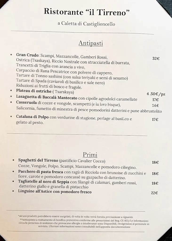Menu_Bagno Tirreno_Rosignano Marittimo_image_1