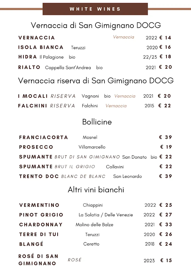 Menu_Le Vecchie Mura_San Gimignano_image_4