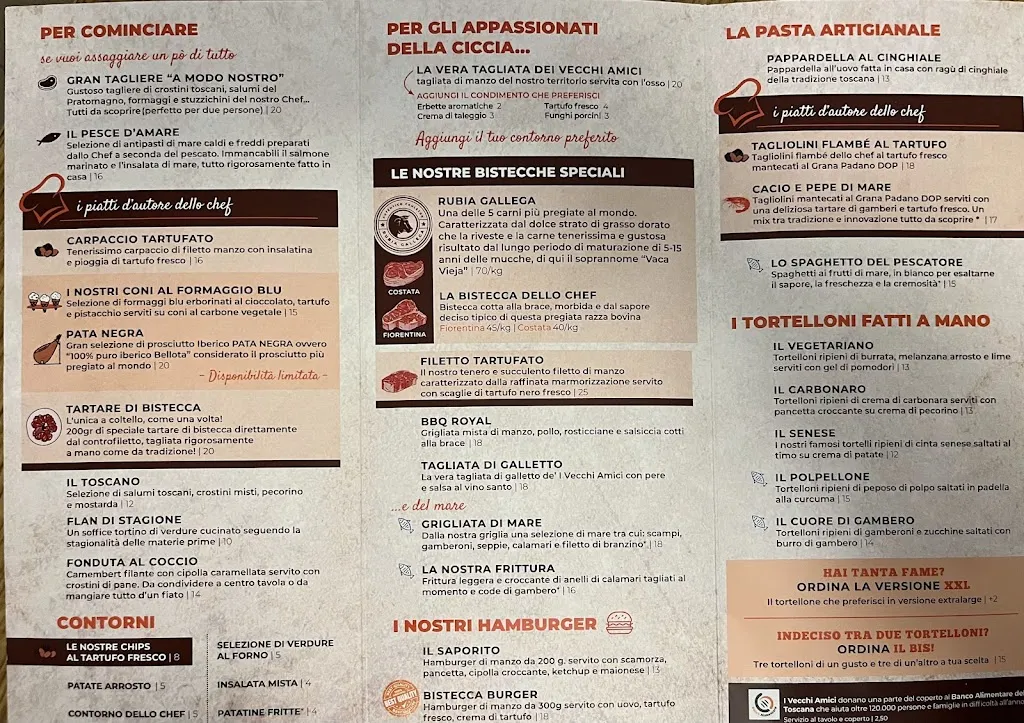 Menu_I Vecchi Amici_San Giovanni Valdarno_image_1