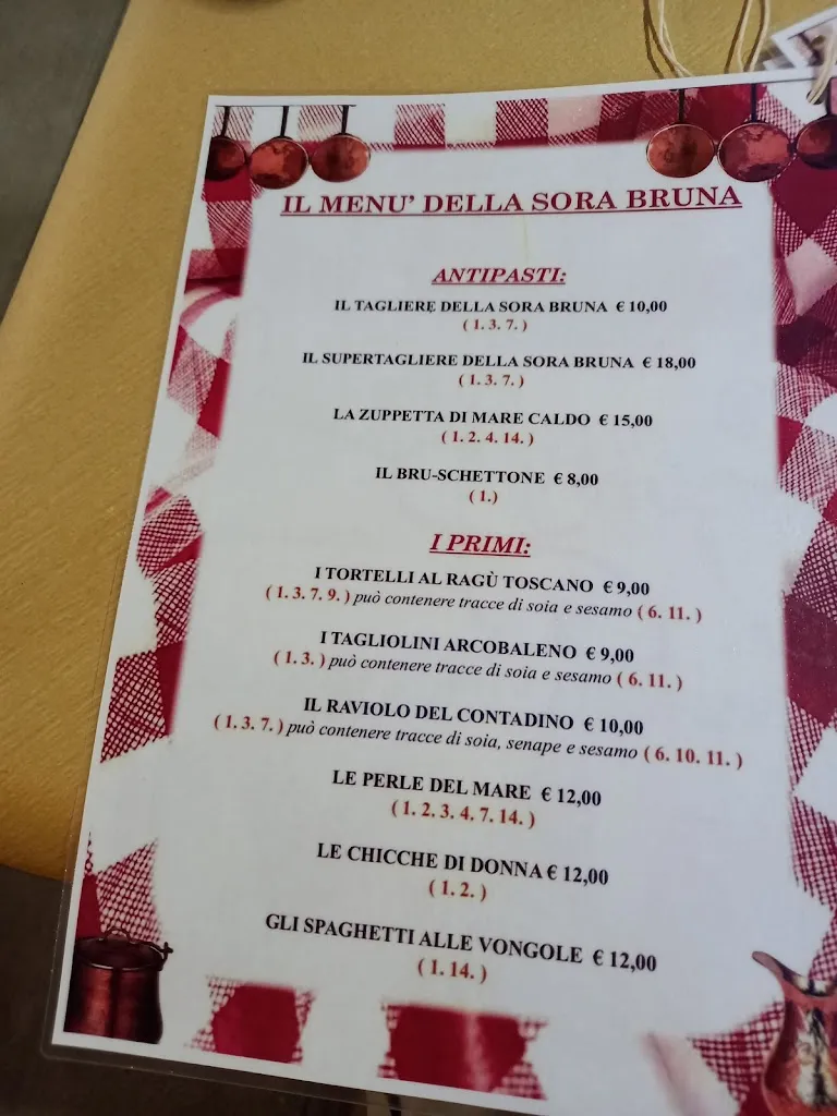Menu_Trattoria Sora Bruna_San Giuliano Terme_image_2