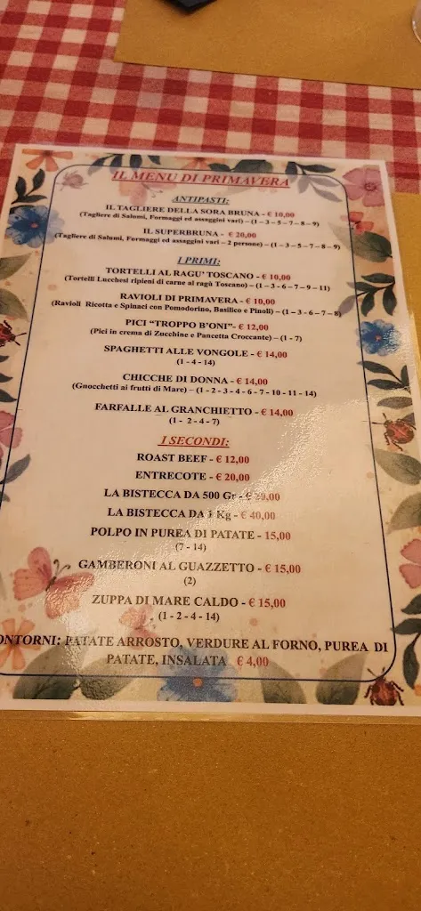 Menu_Trattoria Sora Bruna_San Giuliano Terme_image_3