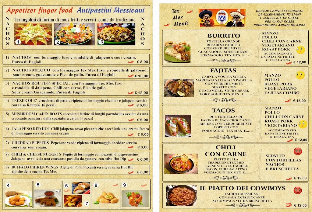Menu_Ristorante Route 66_San Giuliano Terme_image_2