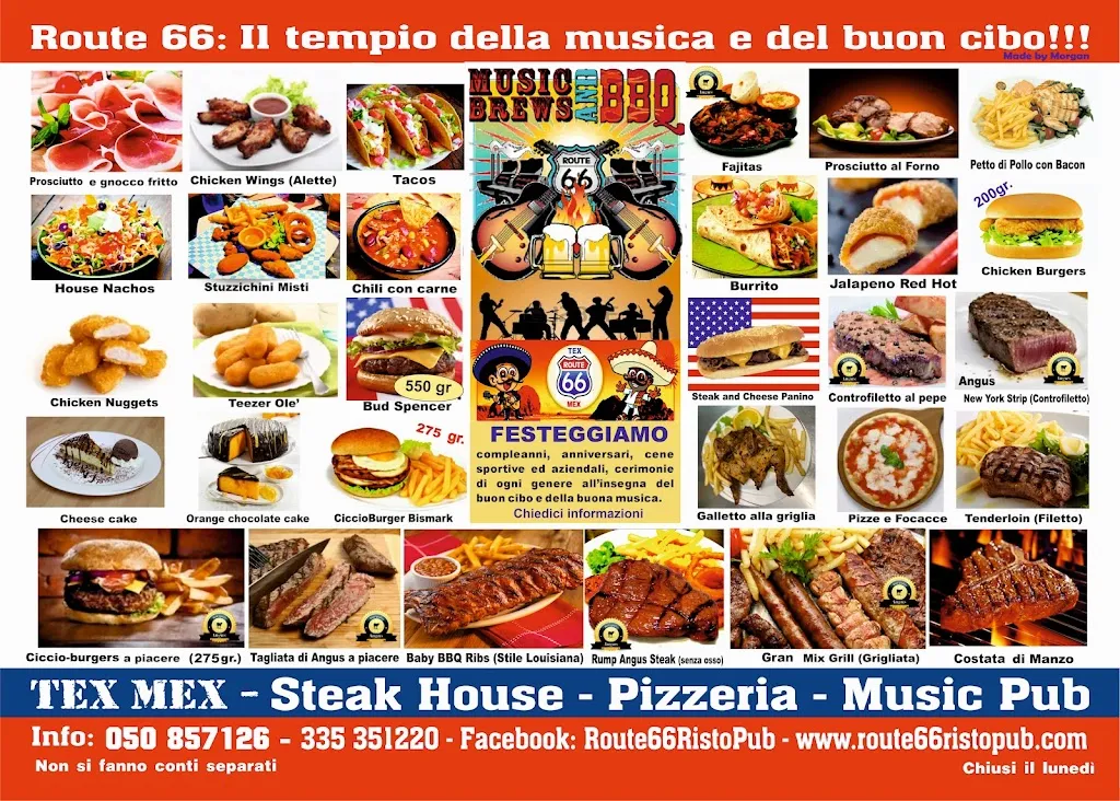 Menu_Ristorante Route 66_San Giuliano Terme_image_4