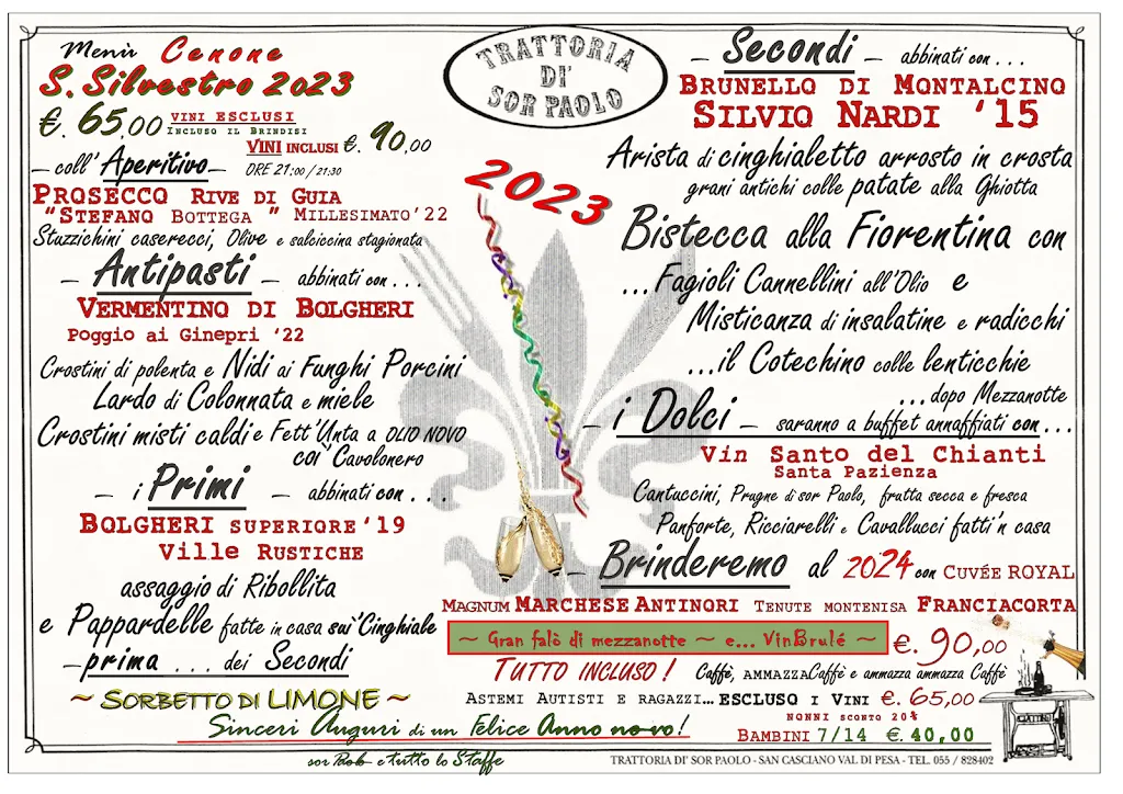 Menu_Trattoria dì sor Paolo Ristorante & Cantina_San Casciano in Val di Pesa_image_1